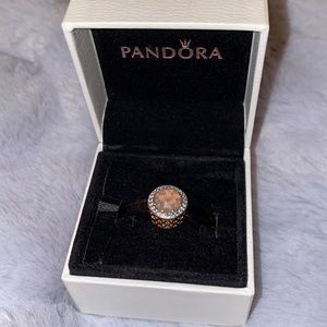 Rose gold round pendant